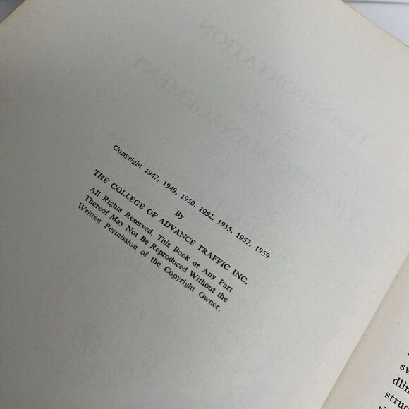 1959 Transportation And Traffic Management By Knorst Vol.1 Chicago Illinois‎ 7th - Picture 5 of 8